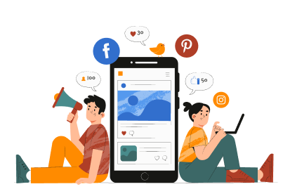 Laptop with tech icons