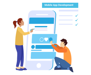 Laptop with tech icons