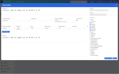 Suggested Prescription Medicine for Patients